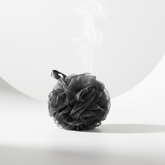 Olivora™ Luxus Mesh Dusch-Puff (Schwarz) – Sanftes Körperpeeling